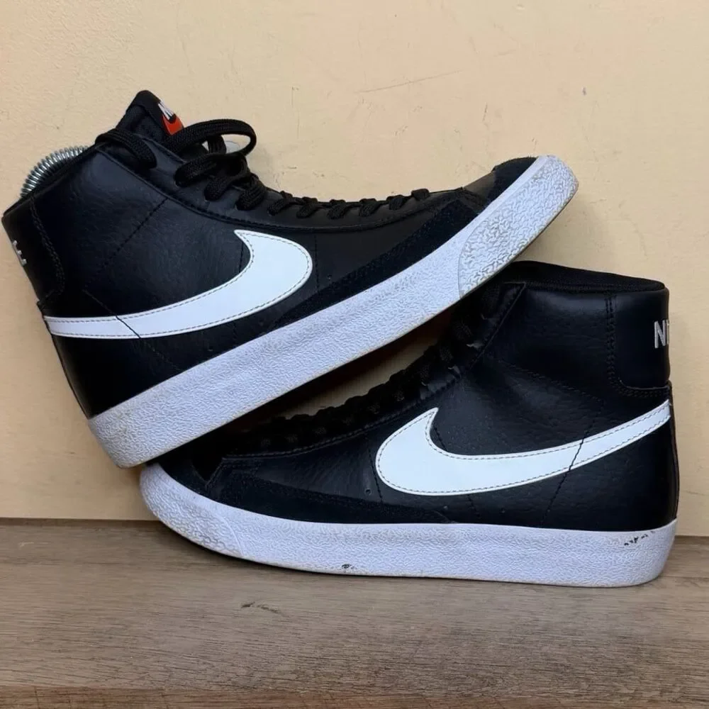 Nike Blazer Mid '77 Vintage sneakers Big kids size 5.5 black white shoes